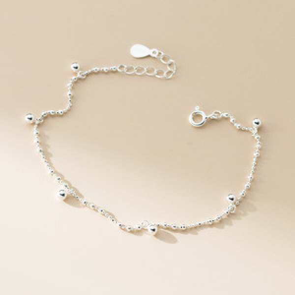 A45790 s925 silver trendy sweet dainty simple charm bracelet