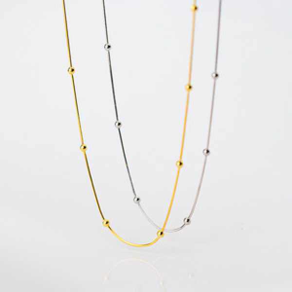 A45384 s925 silver simple fashion elegant trendy necklace
