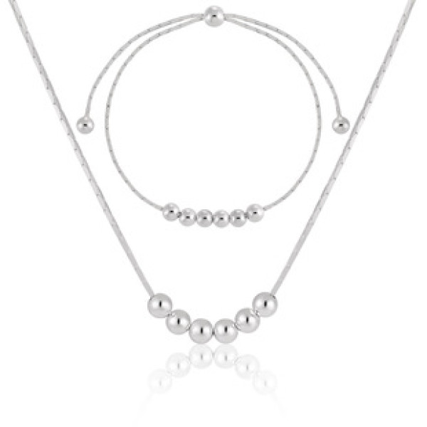 A43125 chain bar s925 sterling silver unique elegant necklace