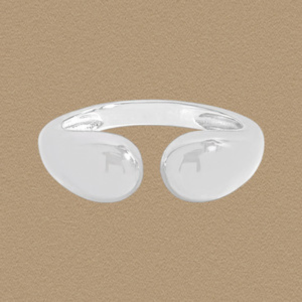 A45489 geometric teardrop adjustable sterling silver s925 ring