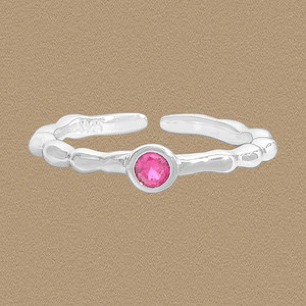 A45472 cubic zirconia sterling silver s925 adjustable ring