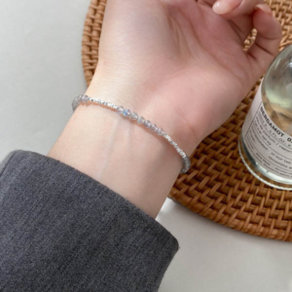 A45874 s925 silver trendy sweet dainty charm bracelet