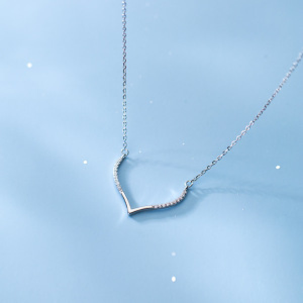 A44864 s925 sterling silver deer christmas fashion rhinestone necklace