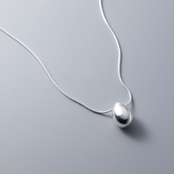 A41680 s925 sterling silver teardrop design necklace