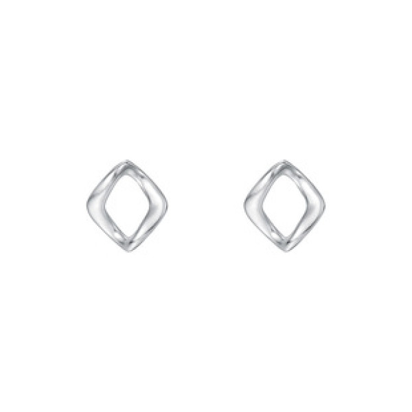 A42600 s925 sterling silver design rhombic stud unique gold metal geometric earrings