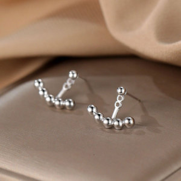 A44585 s925 sterling silver trendy sweet dainty simple stud earrings