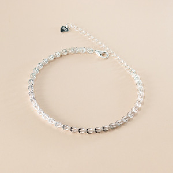 A44362 s925 silver fashion dainty elegant hollowed charm bracelet