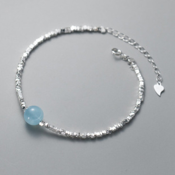 A39968 s925 sterling silver crystal charm trendy elegant bracelet