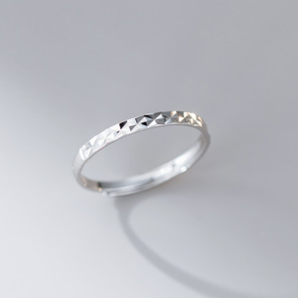 A45734 s925 sterling silver elegant dainty simple rhombic ring
