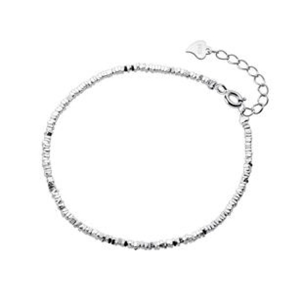 A37185 s925 sterling silver simple silver women vintage elegant chic bracelet
