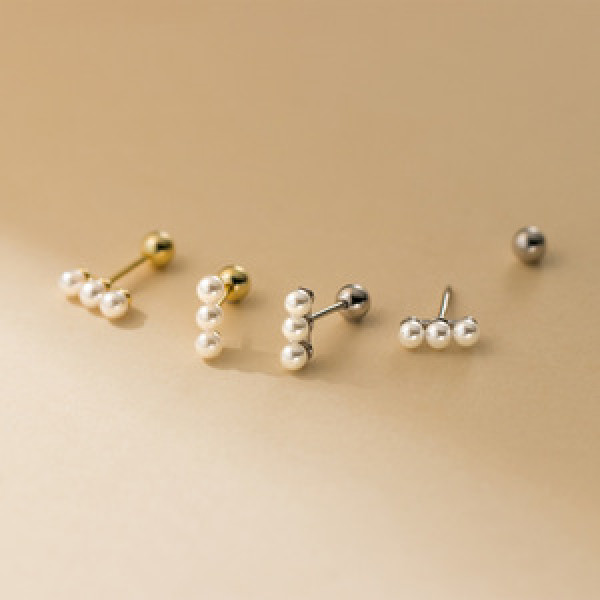 A43487 s925 sterling silver trendy sweet unique elegant stud earrings