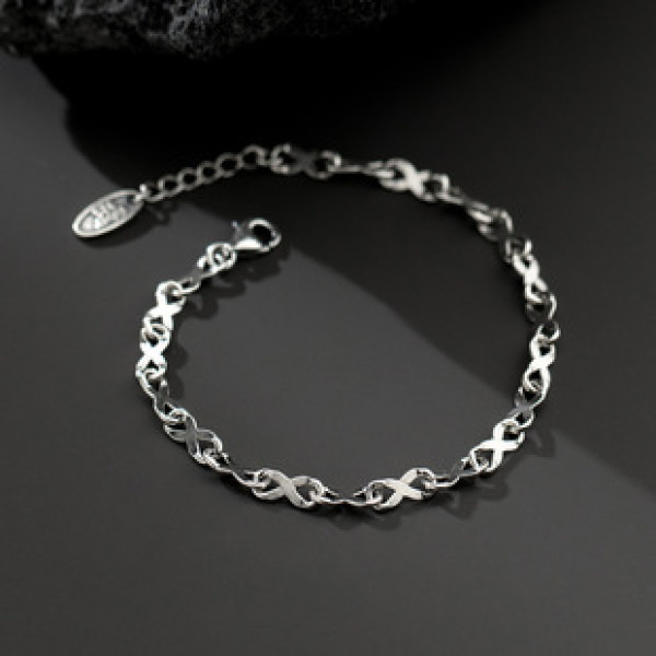 A38143 s925 sterling silver thai charm vintage design bracelet