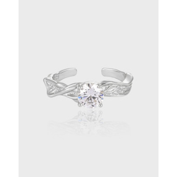 A42092 unique elegant rhinestone s925 sterling silver ring