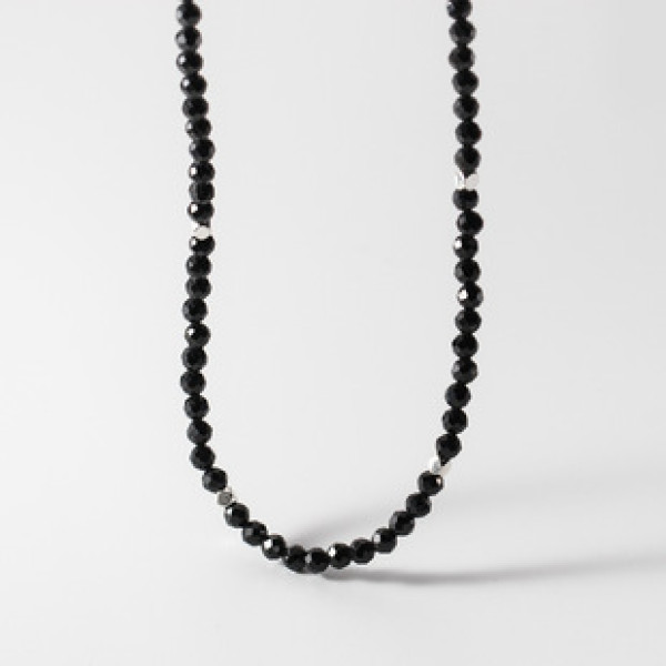 A40249 s925 sterling silver black grade elegant necklace