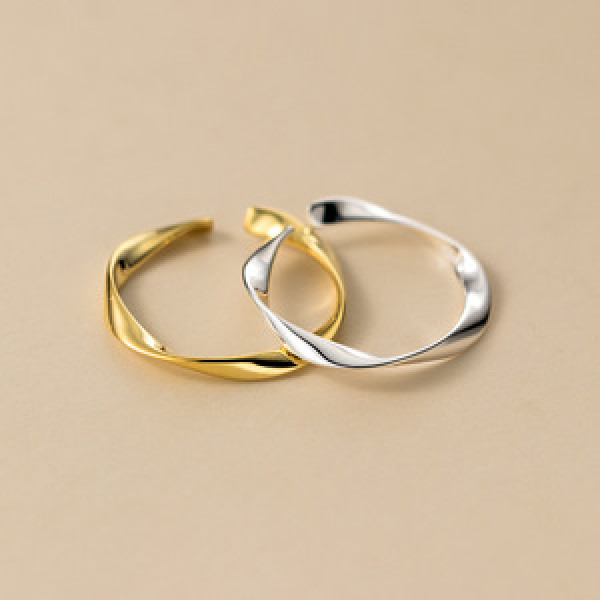 A44159 s925 sterling silver simple unique bar ring