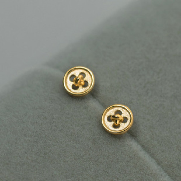 A41375 s925 silver stud piercing cute earrings
