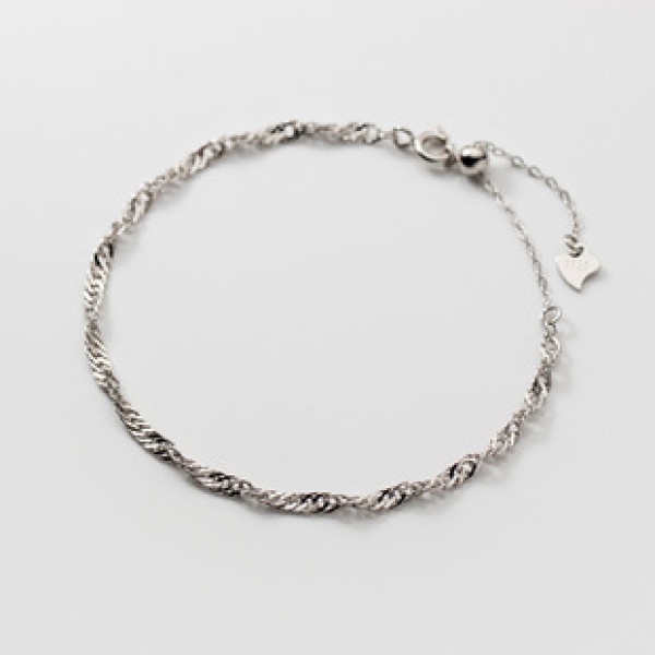 A38324 s925 sterling silver simple charm elegant grade bracelet