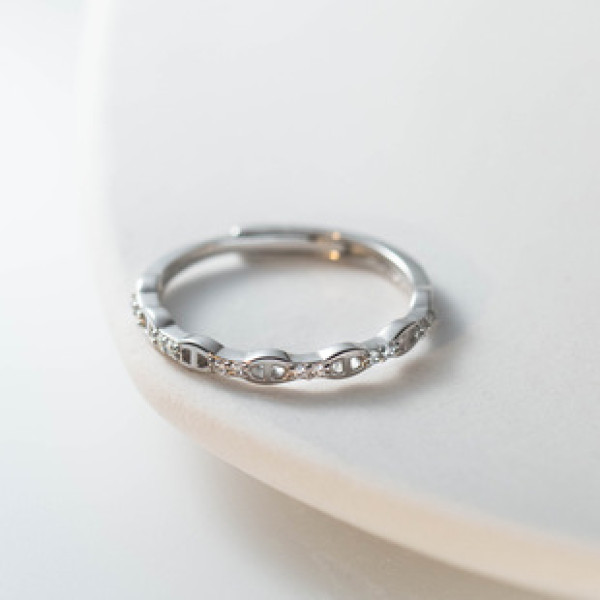 A38993 s925 sterling silver rhinestone elegant design trendy ring