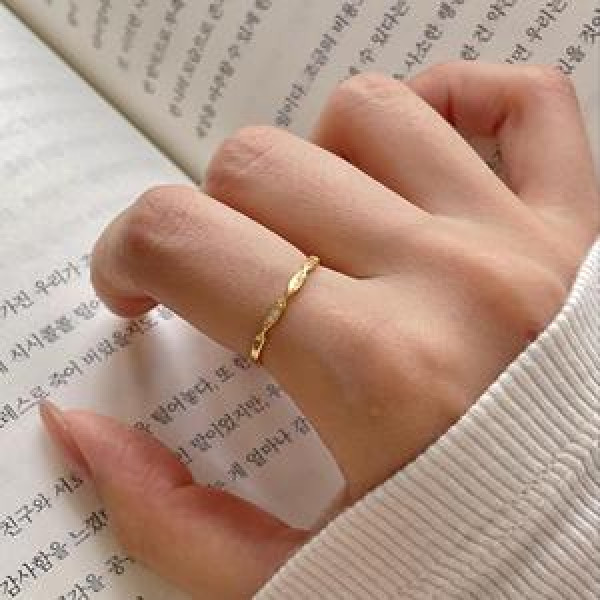 A46386 simple s925 sterling silver cubic zirconia unique ring