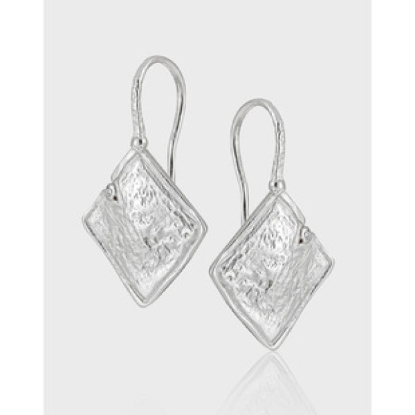 A41225 elegant quality geometric square rhinestone s925 sterling silver stud earrings