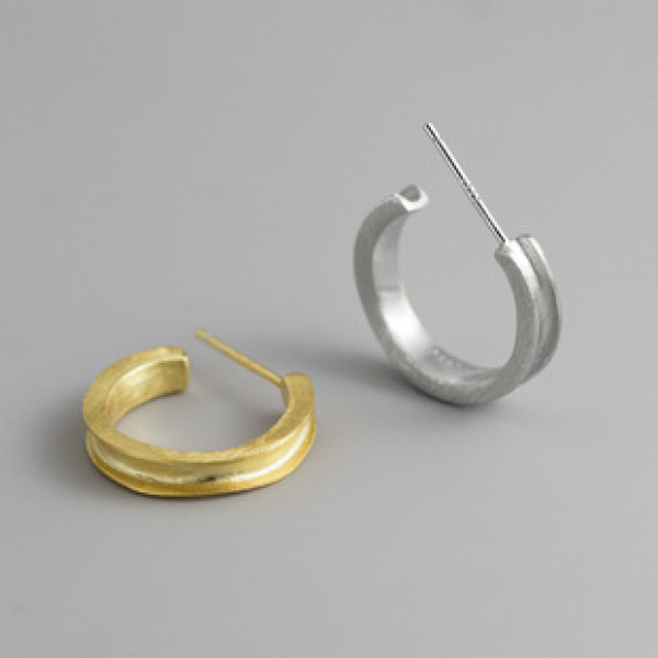 A43407 s925 silver elegant trendy unique earrings