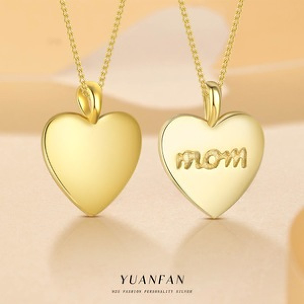 A46334 s925 sterling silver heart pendant necklace