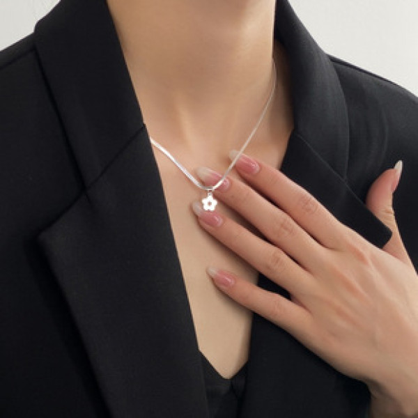 A38392 s925 sterling silver trendy sweet dainty necklace