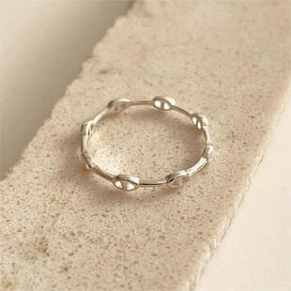 A40343 sterling silver elegant ring