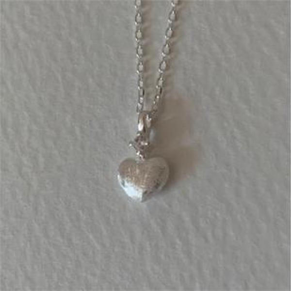 A42268 cubic zirconia heart simple necklace