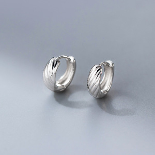 A46364 s925 sterling silver simple bar ear buckle