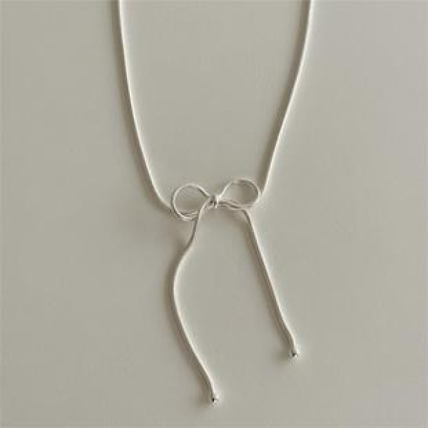 A40356 sterling silver butterfly simple necklace