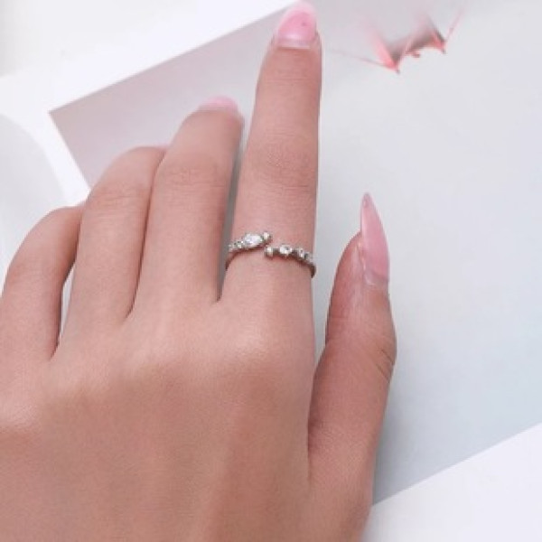 A42961 s925 sterling silver extra cubic zirconia fashion ring