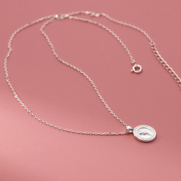 A39577 s925 sterling silver rose elegant design necklace