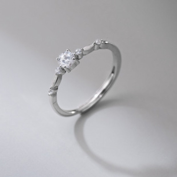 A41837 s925 sterling silver design rhinestone ring
