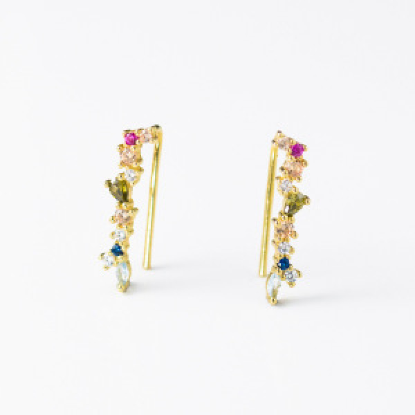 A44617 s925 sterling silver sweet rhinestone earrings