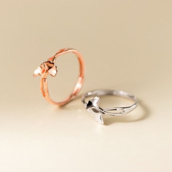 A45186 s925 sterling silver trendy sweet simple ring