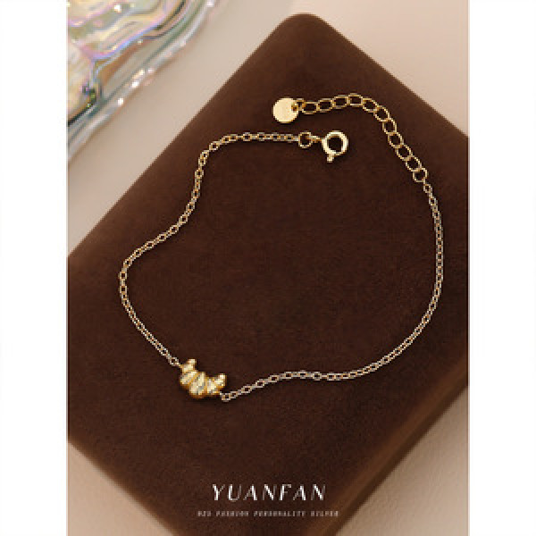 A43611 s925 sterling silver charm vintage unique simple fashion bracelet