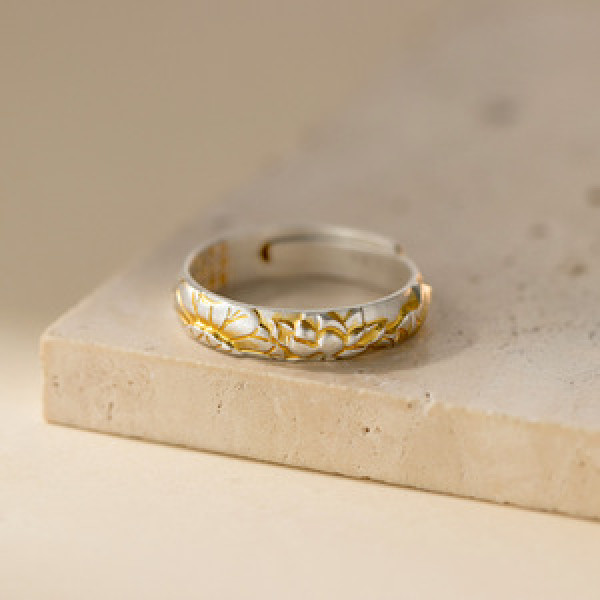 A45536 silver vintage dainty gold ring