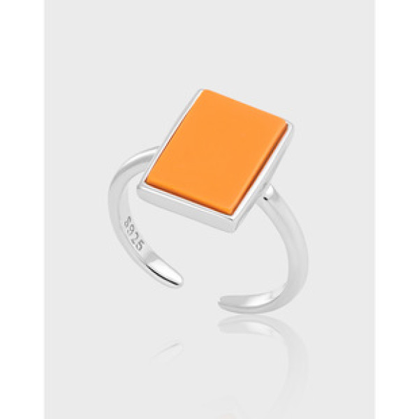 A41562 unique design geometric square turquoise s925 sterling silver ring