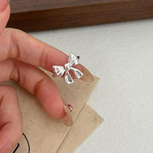 A43230 simple s925 sterling silver butterfly design unique ring