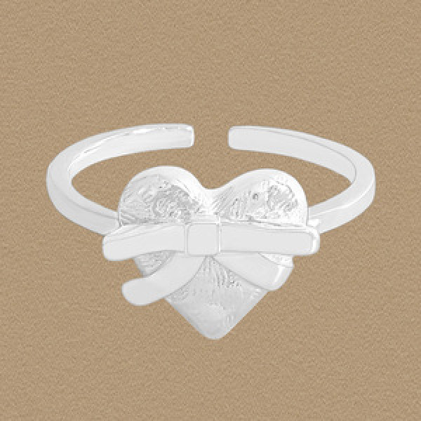 A44284 butterfly heart sterling silver s925 heartshape ring