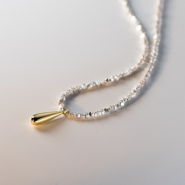 A40009 s925 sterling silver trendy teardrop grade elegant necklace
