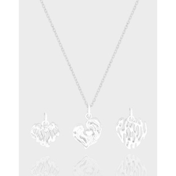 A41471 design heart hollowed sterling silver s925 necklace