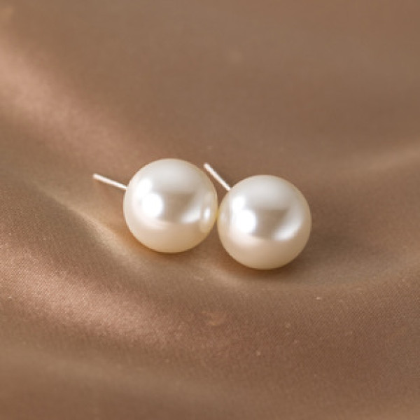 A38187 s925 sterling silver big stud vintage design elegant earrings
