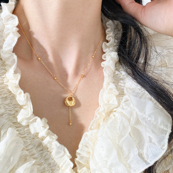 A45658 s925 silver trendy sweet dainty simple necklace