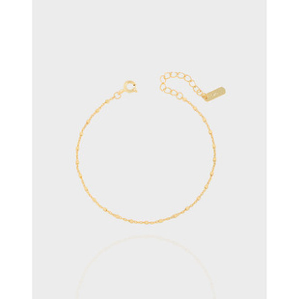 A39880 design minimalist geometric square charm sterling silver s925 bracelet