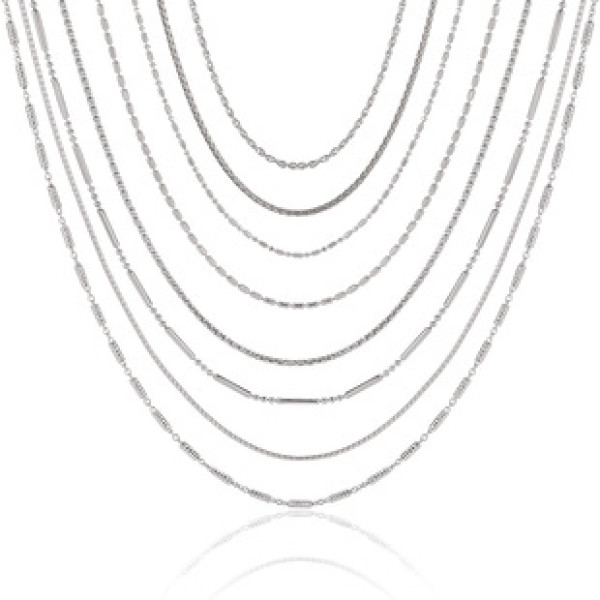 A43123 minimalist s925 sterling silver unique necklace