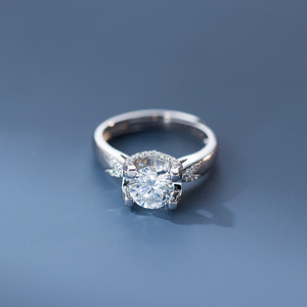 A45552 s925 sterling silver trendy sweet dainty rhinestone ring