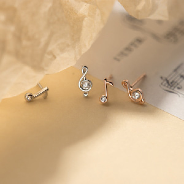 A44567 s925 sterling silver trendy sweet rhinestone symmetric stud earrings
