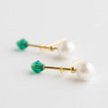 A32711 s925 sterling silver ring crystal pearl fashion unique silver earrings